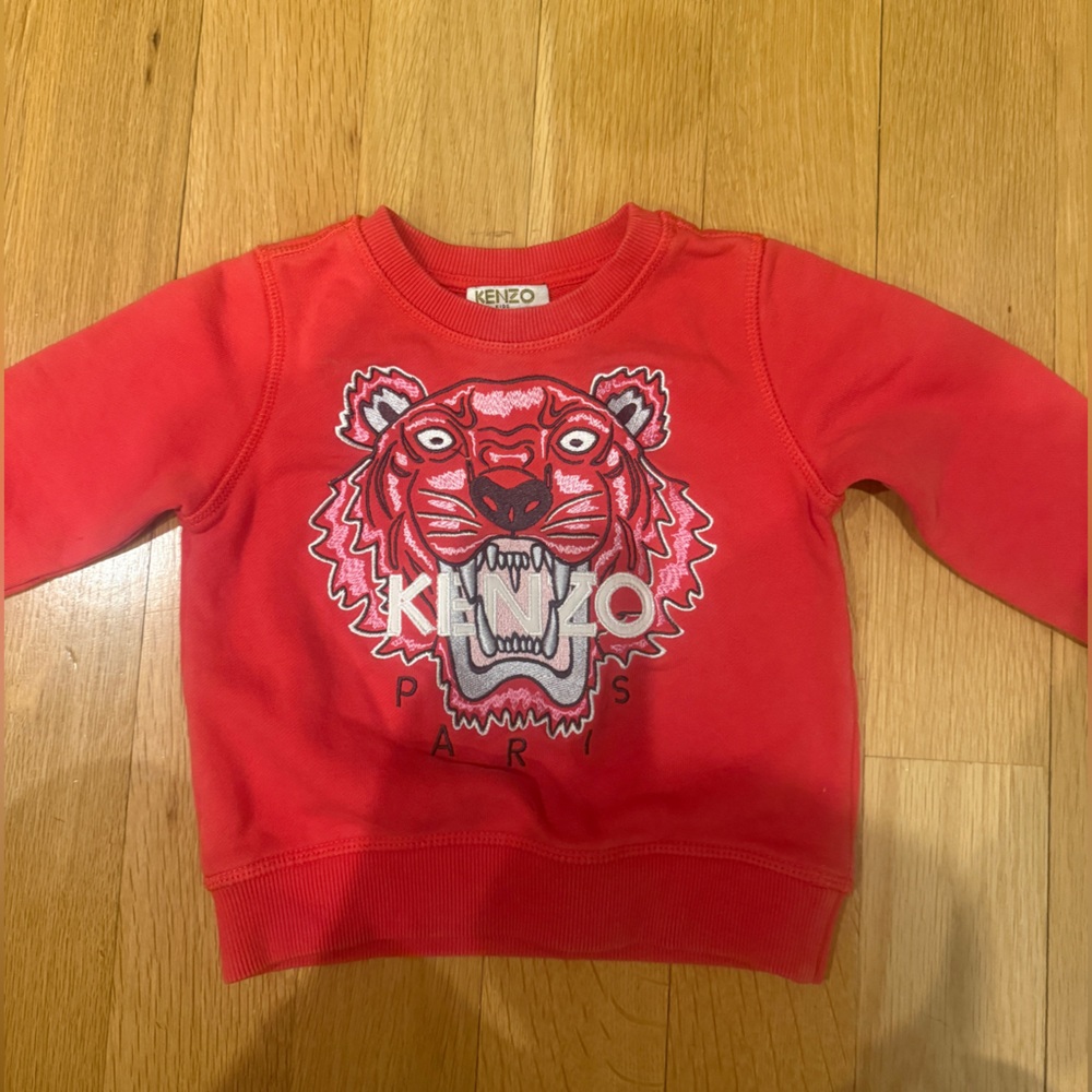 Kenzo Kids Red Tiger Pullover Sweatshirt